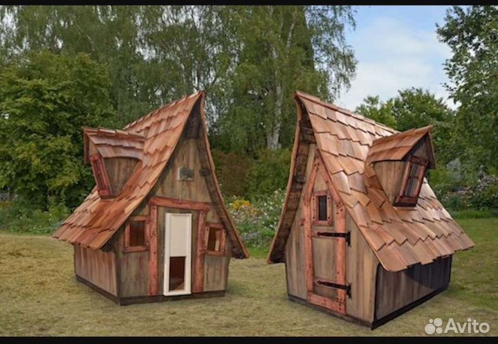 Домик детям для игр и развлечения из лиственницы