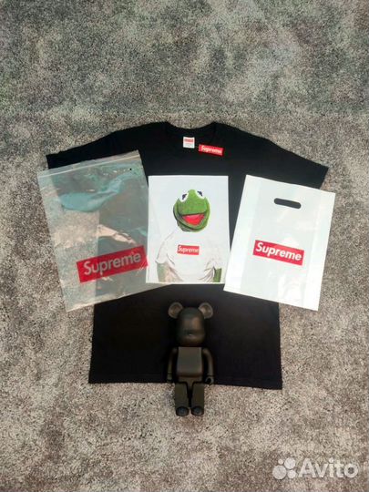 Футболка Supreme The Kermit Logo Черная