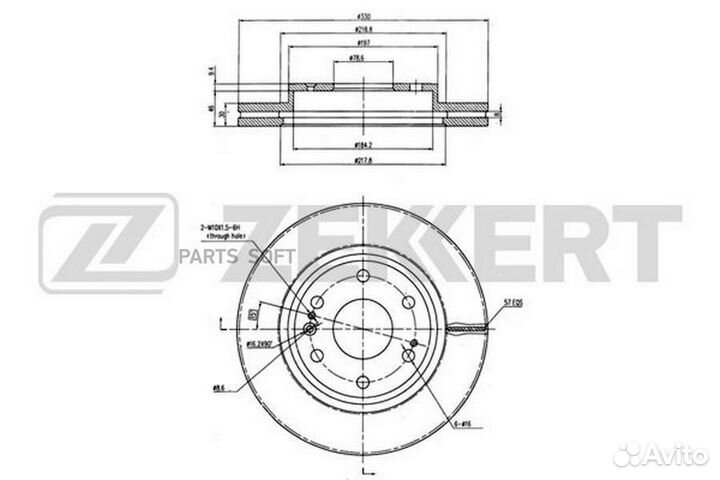 Диск торм. перед. Cadillac Escalade III 06- Chevrolet Tahoe (GMT900 K2UC) 07- zekkert BS6201