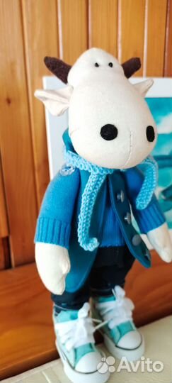 Бычок Борис ручная работа игрушка