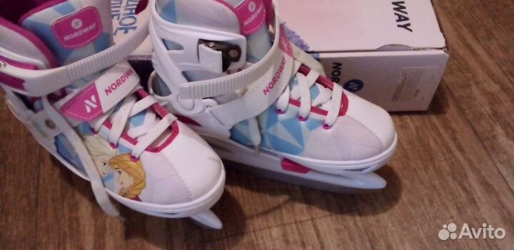 Коньки для девочки раздвижные размер 31-36