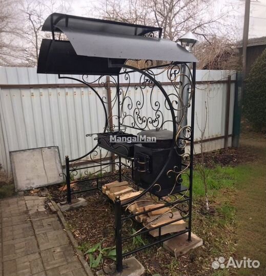 Мангал с крышей