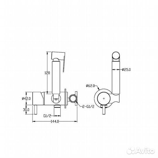 Гигиенический душ Boheme Uno 467-B