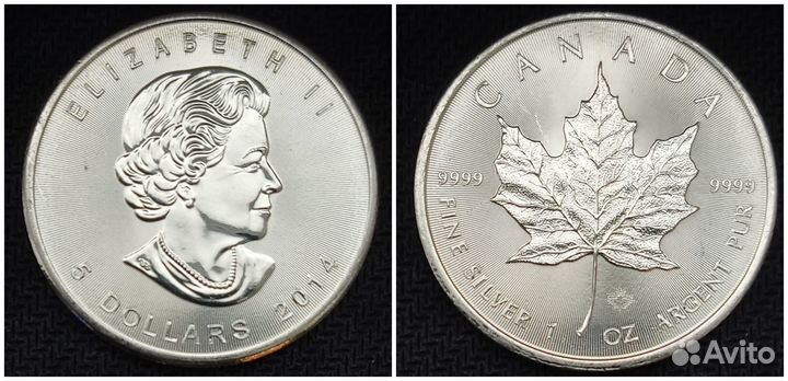 Канада. Кленовый лист. Серебро 9999