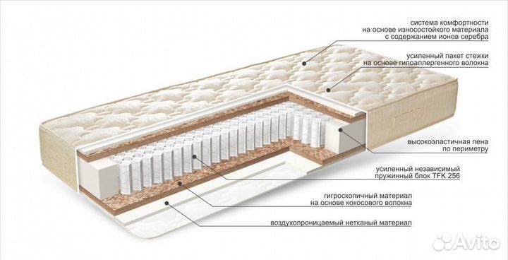 Матрас ортопедический Мастер Био 140*200 см TFK