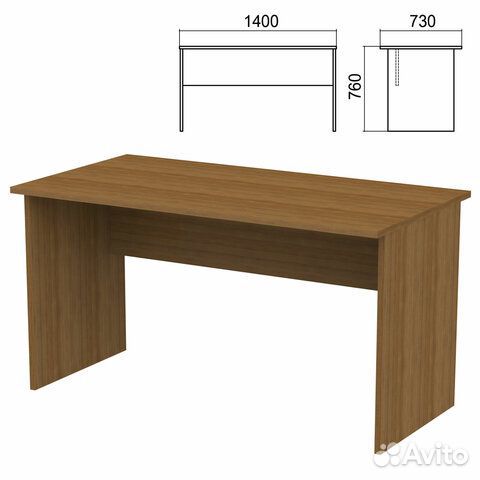 Стол письменный Арго, 1400х730х760 мм, орех, черны