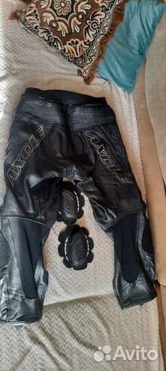 Мотоштаны кожаные мужские 52р