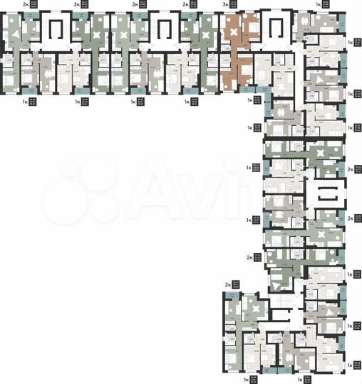2-к. квартира, 58 м², 9/9 эт.