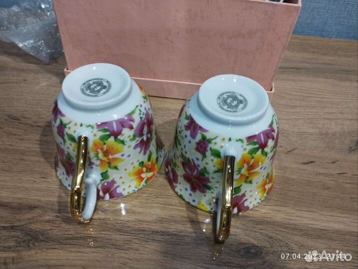 Чайный набор: 2чашки +2 блюдца