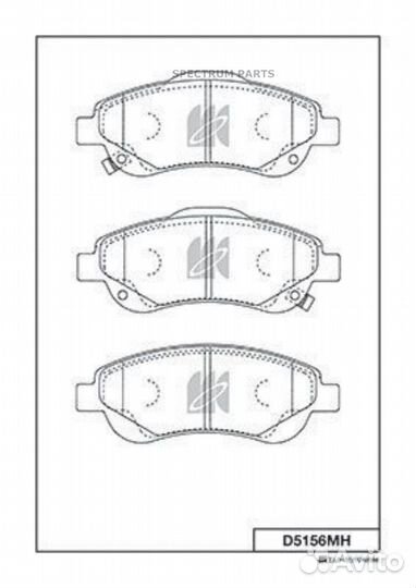 Kashiyama D5156MH Колодки тормозные диск. с антиск