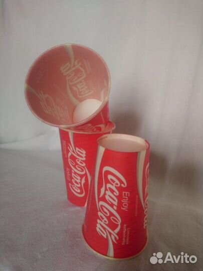 Стаканы бумажные Кока кола 1995г винтаж коллекции
