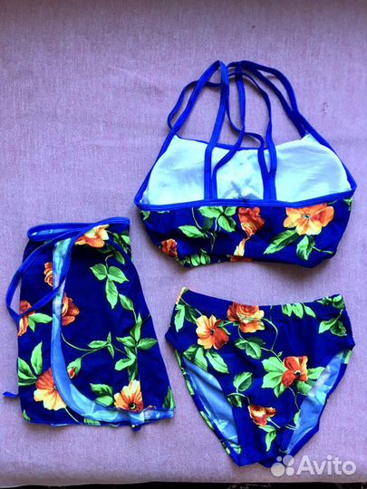 Купальник с юбкой 3предмета 10-12лет