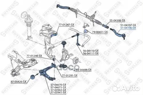 Наконечник рулевой правый Peugeot 407 all 04