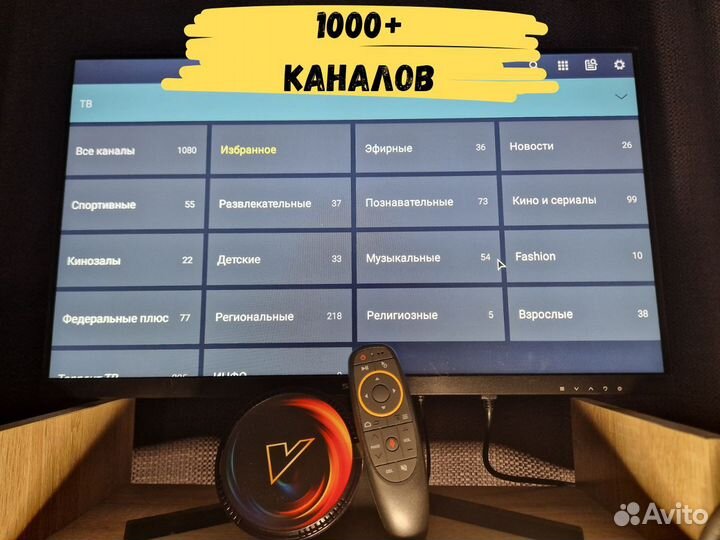 Андроид тв приставка Vontar W2 4/32GB с голосом