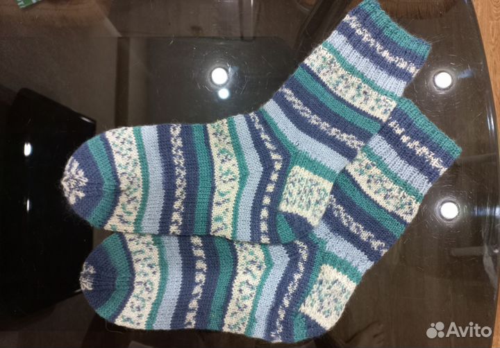 Носки шерстяные вязаные