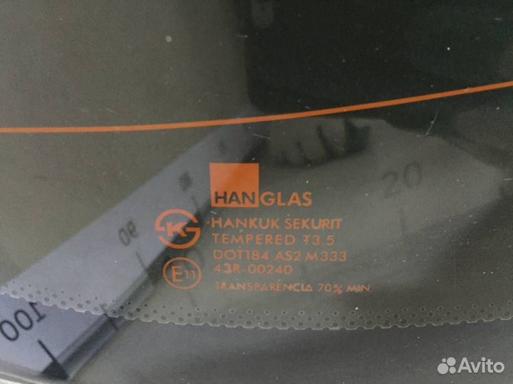 Стекло заднее Chevrolet Lanos T100 2004-2010