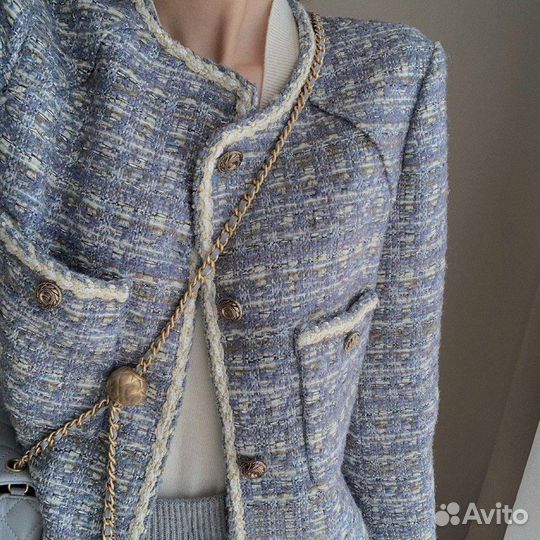 Пиджак женский голубой