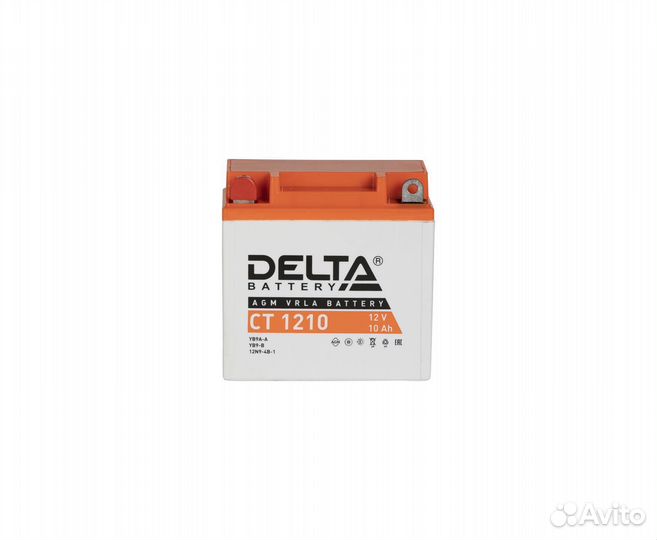 Мото аккумулятор Delta CT 1210(12V/10Ah/100A)