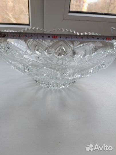 Ваза, салатница хрустальная СССР