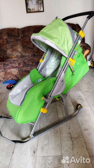 Детские санки коляска ника