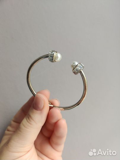 Браслет с жемчугом на 17-18 см винтажный