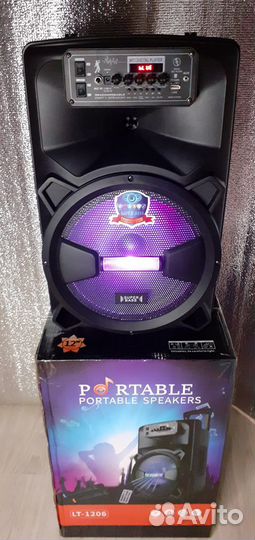 Большая колонка LT 60w 2 беспроводных микрофона