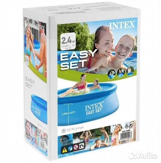 Бассейн надувной easy SET intex #28106NP 244X61см