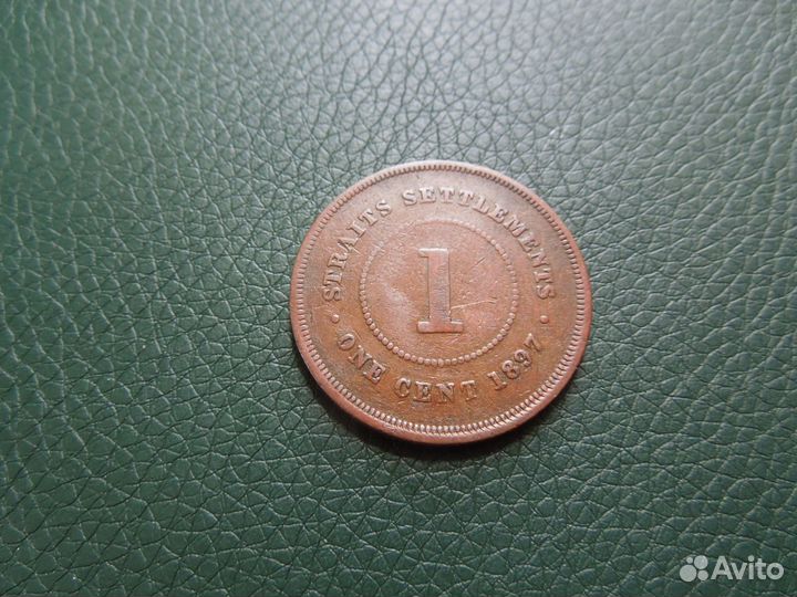 1 цент 1876,1897,1900,1908,1919 г Стрейтс Сеттлеме