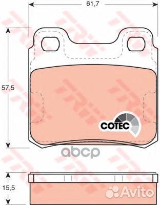 GDB952 FDB586282 10571407B колодки дисковые