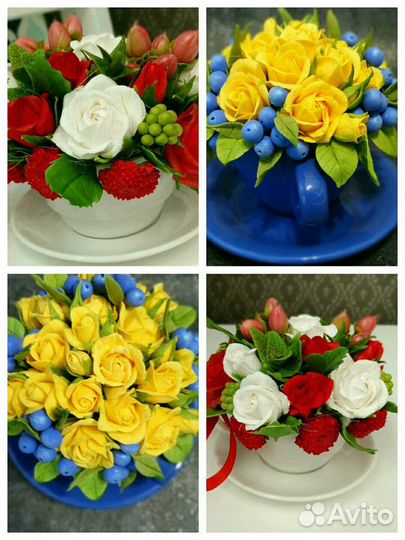 Чашечка с цветами