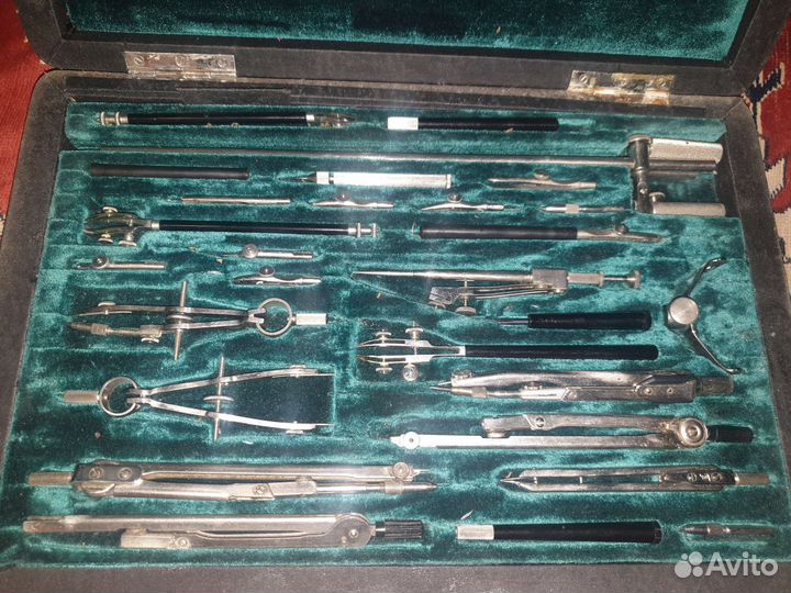 Советские готовальни СССР, тяжелая и поменьше