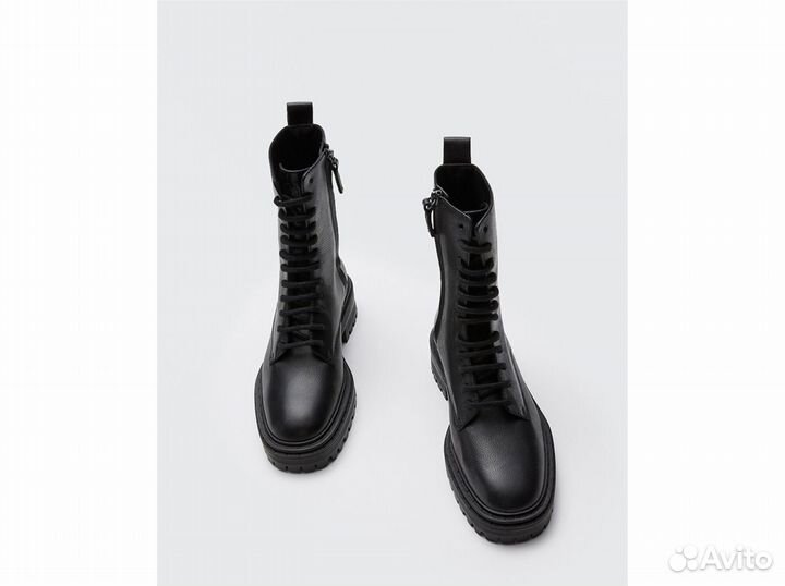 Ботинки кожаные женские Massimo Dutti оригинал