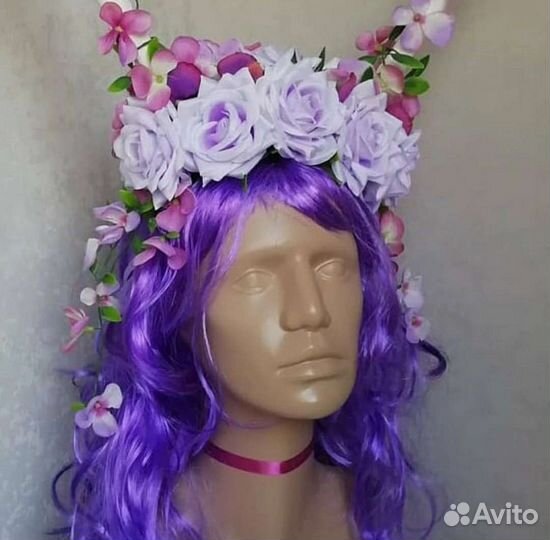 Ободок рога оленя белые