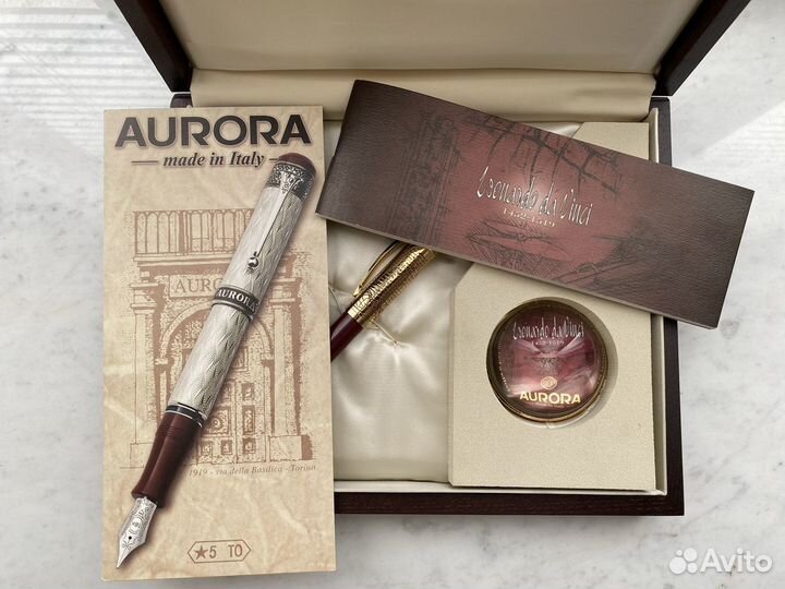 Ручка перьевая Aurora Leonardo da Vinci Bordeaux