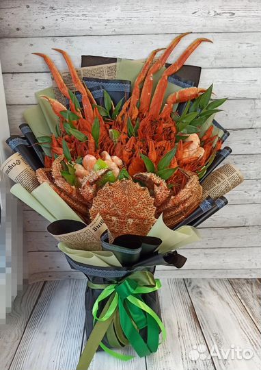 Съедобные мужские букеты с раками,крабами