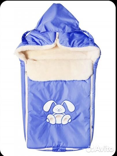 Зимний конверт в коляску на овчине