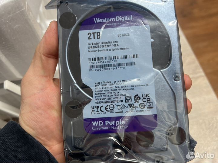 Жесткий диск 8тб 2тб 1тб и 500г WD purple