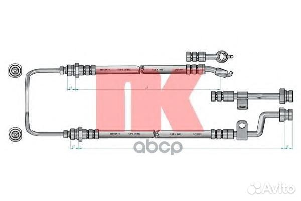 853515 587402F000 шланг торм. пер. прав Kia