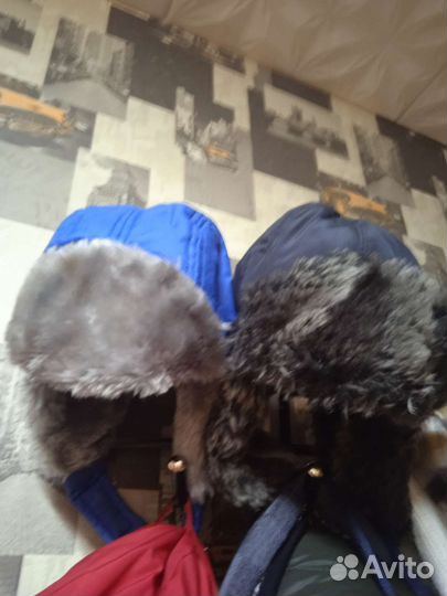 Шапка для мальчика зимняя детская теплая 2шт