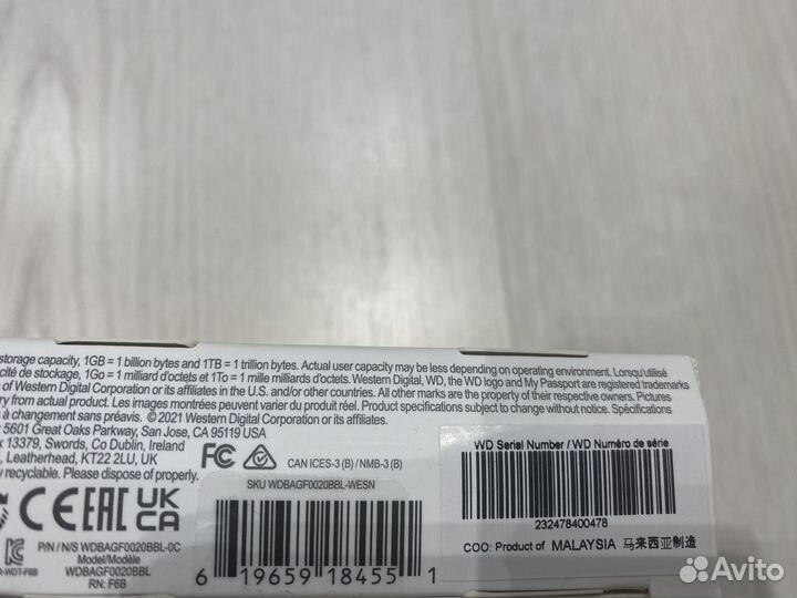 Новый WD My Passport SSD 2TB