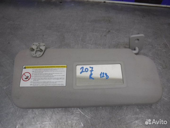 Козырек солнцезащитный правый Peugeot 207 ET3J4