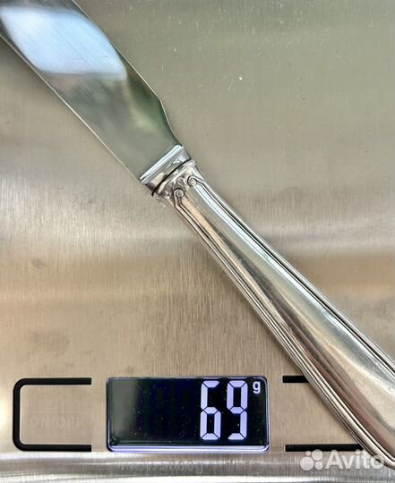 Нож для масла, для паштета, посеребрение, Франция