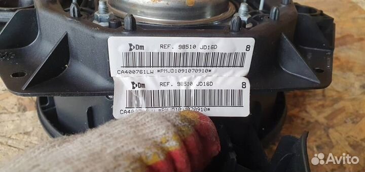 Подушка безопасности в руль Nissan Qashqai (J10)