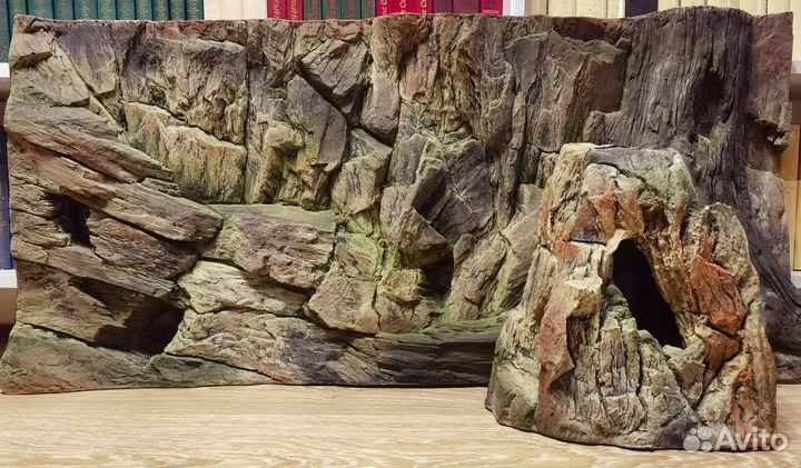 Рельефный 3D фон для аквариума