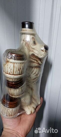 Графин с рюмками в виде собачки