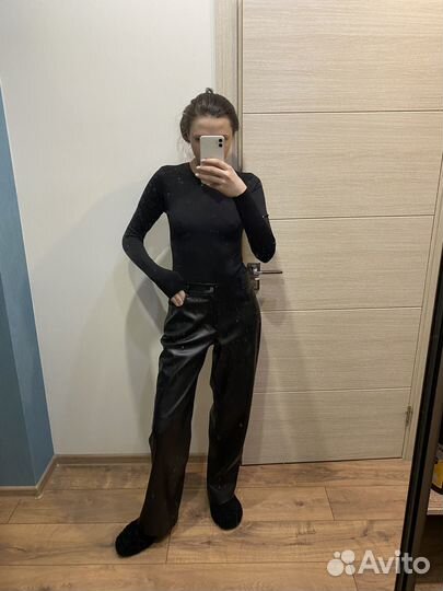 Кожаные брюки lime l