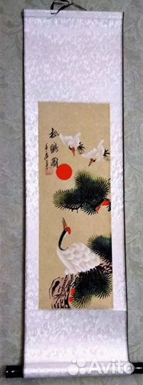 Панно Свиток Журавли - китайская живопись,ru*61 -1