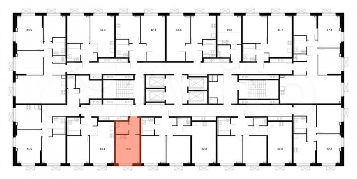 Квартира-студия, 19,8 м², 24/33 эт.