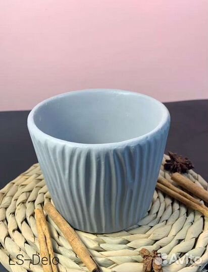 Силиконовая фoрма молд Кашпо Дерево гипс