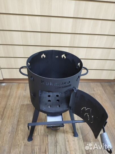 Печь для казана с зольником и дверцей